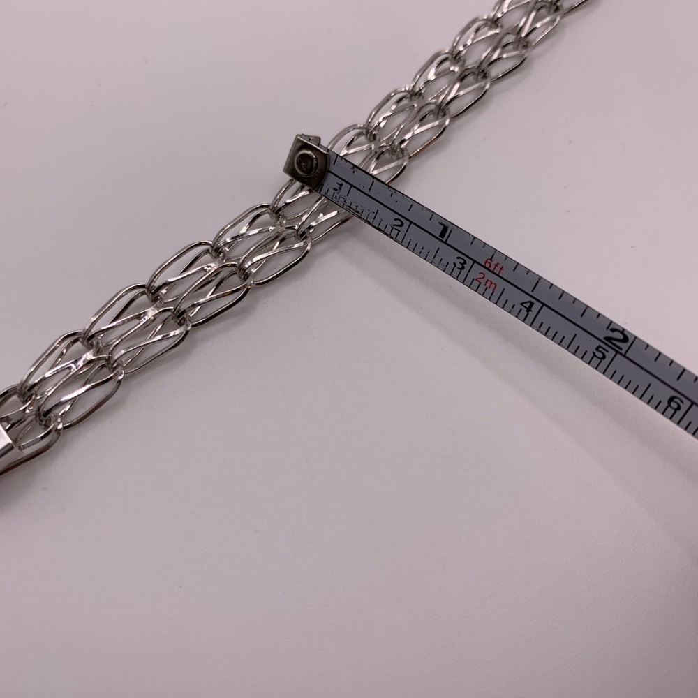 Vintage 1970s sterling silver woven bracelet - Picture 11 of 11